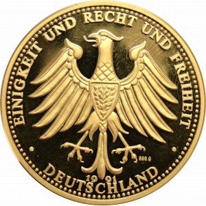 Germany, Medal of 200 years of the Brandenburg Gate 1991 - gold