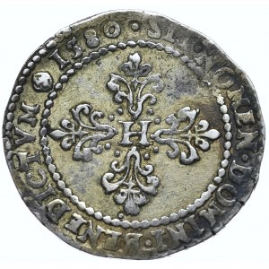 France, Henri III, Franc 1580 Rouen