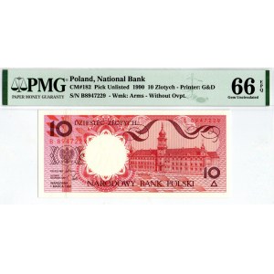 IIIRP, 10 złotych 1990 - B - PMG 66 EPQ