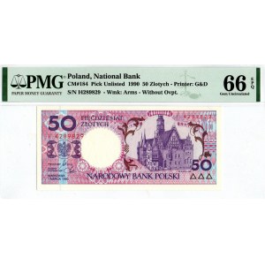 IIIRP, 50 złotych 1990 -I - PMG 66 EPQ