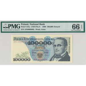 Peoples Republic of Poland, 100000 zloty 1990 AH - PMG 67EPQ