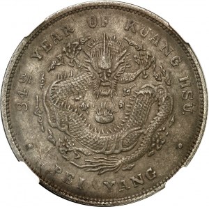 Chiny, Chihli, Pei Yang, Yuan 1908 - NGC XF45