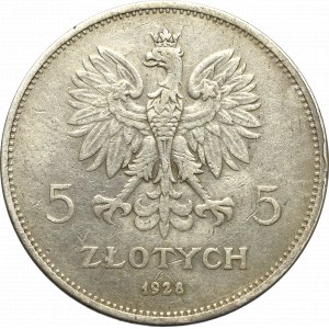 II RP, 5 złotych 1928, Nike, BZM