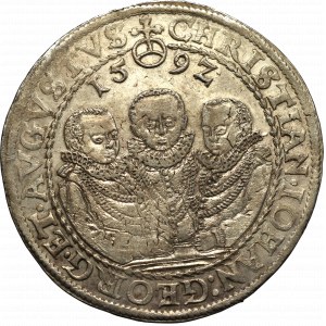 Germany, Saxony, Christian II, Johann Georg I, August, Thlaer 1592