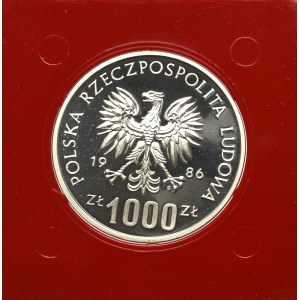 PRL, 1.000 złotych 1986 Łokietek - Próba srebro