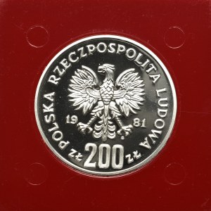 PRL, 200 złotych 1981 Bolesław II Śmiały - Próba srebro