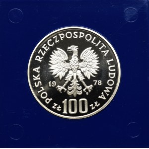 PRL, 100 złotych 1978 Ochrona środowiska - Próba Łoś Ag