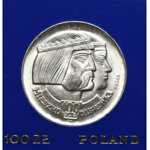 PRL, 100 złotych 1966 Mieszko i Dąbrówka - Próba srebro