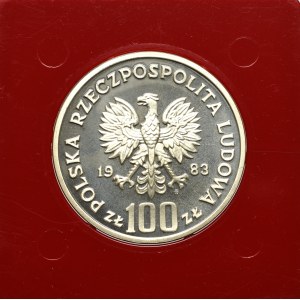PRL, 100 złotych 1983 Ochrona środowiska - Próba Niedźwiedź Ag