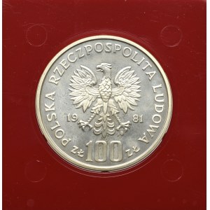 PRL, 100 złotych 1981 Ochrona środowiska - Próba Koń Ag