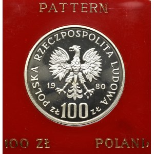 PRL, 100 złotych 1980 Ochrona środowiska - Próba Głuszce Ag