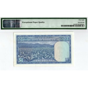 Rodezja, Reserve Bank, 1 dolar 1976 - PMG 58EPQ