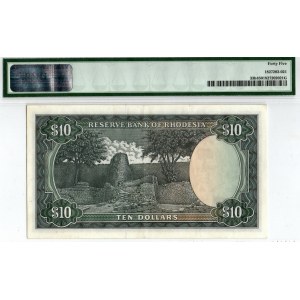 Rodezja, Reserve Bank, 10 dolarów 1975 - PMG 45