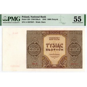 PRL, 1000 złotych 1945 A - PMG 55