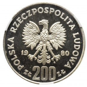 PRL, 200 złotych 1980 Lake Placid - GG PF68