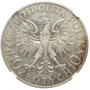 II RP, 10 złotych 1933 Traugutt - NGC AU Det.