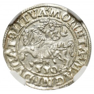 Sigismund II Augustus, Halfgroat 1550, Vilnius - LI/LITVA NGC MS64
