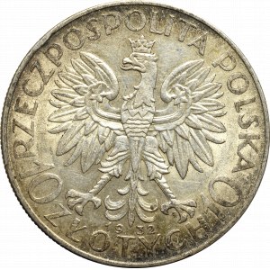 II Rzeczpospolita, 10 złotych 1932 ZZM Głowa kobiety