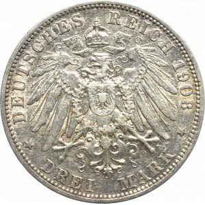 Germany, Preussen, 3 mark 1908