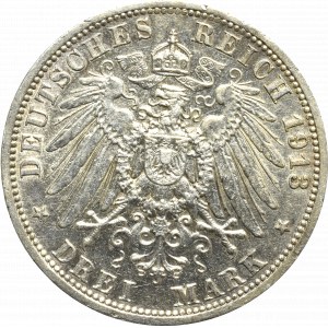 Germany, Preussen, 3 mark 1913 - 25 years of Wilhelm II reign