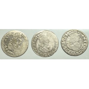John II Casimir, Lot of 6 groschen 1661-1666