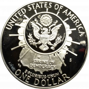 USA, Dollar 1991 - Złota rocznica Góry Rushmore