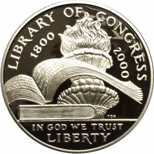 USA, Dollar 2000 - 200 lat biblioteki Kongresu