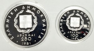 Greece, 100 and 250 drachm 1981