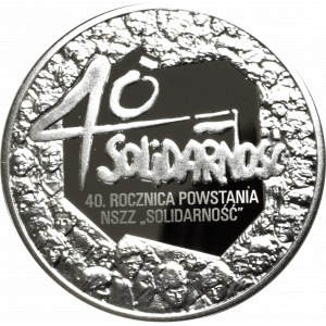 III RP, 10 złotych 2020 - 40 rocznica NSZZ Solidarność