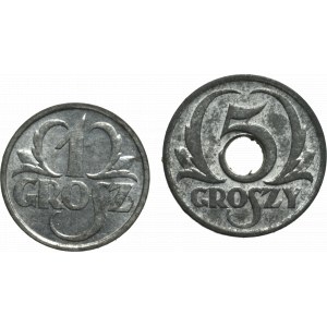 GG, Zestaw 1 i 5 groszy 1939