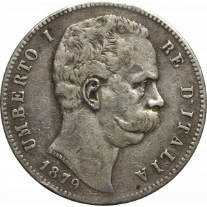 Italy, 5 lira 1879