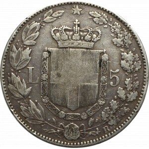 Włochy, 5 lirów 1879