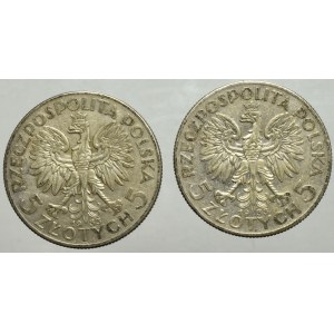 II Republic of Poland, Lot of 5 zloty 1933