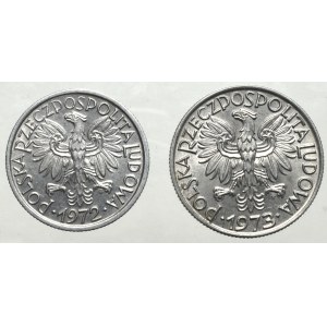 PRL, Zestaw 2 złote 1972 i 5 złotych 1973