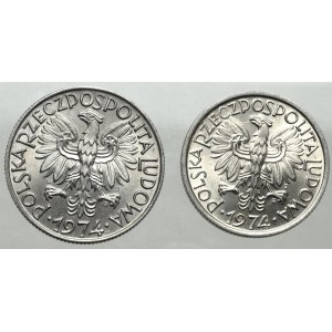 PRL, Zestaw 2 i 5 złotych 1974