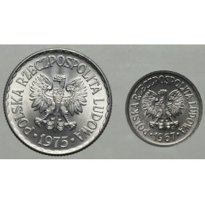 PRL, Zestaw 10 groszy 1967 i 1 złoty 1975