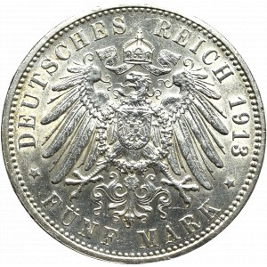 Germany, Hamburg, 5 mark 1913