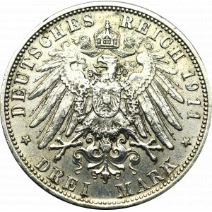 Germany, Bayern, 3 mark 1911