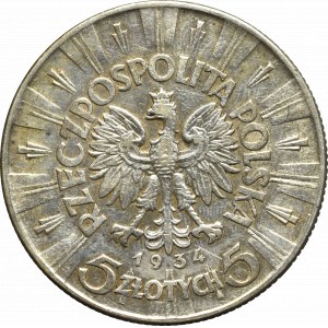 II Republic of Poland, 5 zloty 1934 Pilsudski