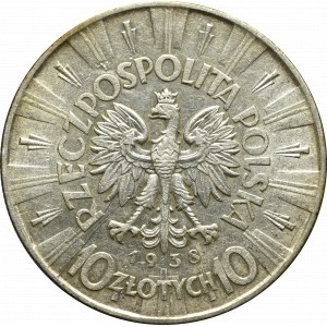 II Rzeczpospolita, 10 złotych 1938 Piłsudski