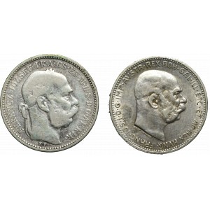 Austro-Węgry, Zestaw 1 korona 1894 i 1914