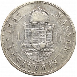 Hungary, Franz Joseph, 1 forint 1887, Kremnitz