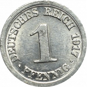 Niemcy, 1 fenig 1917 D, Monachium