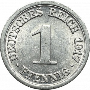 Niemcy, 1 fenig 1917 D, Monachium