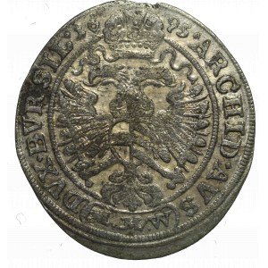 Schlesien under Habsburg, Leopold I, 3 kreuzer 1695 MMW, Breslau