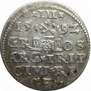 Sigismund III, 3 groschen 1592, Riga