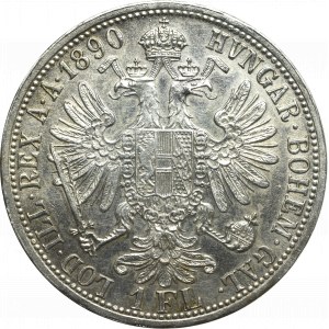 Austria-Hungary, Franz Joseph I, 1 florin 1890