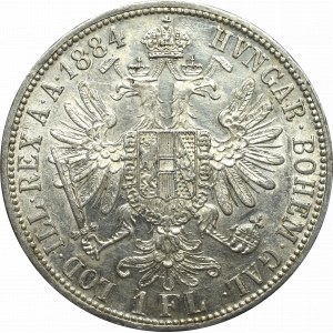 Austria, Franz Joseph, 1 florin 1884