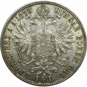 Austria-Hungary, Franz Joseph I, 1 florin 1878