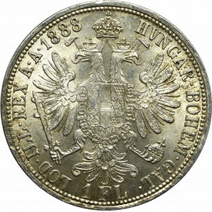 Austria-Hungary, Franz Joseph I, 1 florin 1888